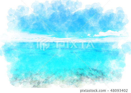 沖繩海水彩風格 48093402