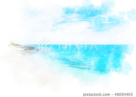 沖繩海水彩風格 48093403
