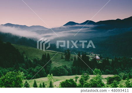 Carpathian mountain landscape Carpathian mountain landscape 48093411