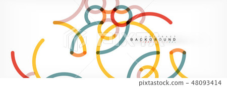 Curly lines abstract background, color overlapping linear texture Curly lines abstract background, color overlapping linear texture 48093414