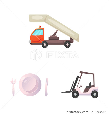Isolated object of airport and airplane icon. Set of airport and plane stock symbol for web. Isolated object of airport and airplane icon. Set of airport and plane stock symbol for web. 48093566
