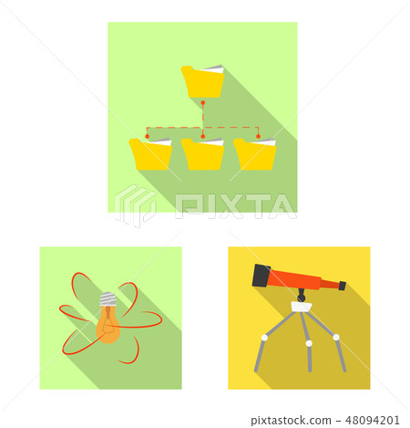 Isolated object of education and learning icon. Set of education and school stock vector 48094201