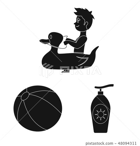 Vector illustration of pool and swimming icon. Set of pool and activity vector icon for stock. Vector illustration of pool and swimming icon. Set of pool and activity vector icon for stock. 48094311