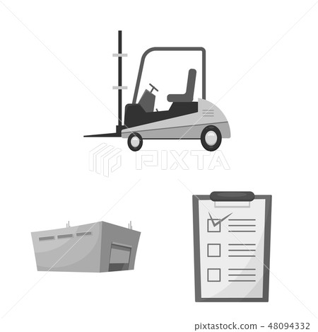 Vector design of goods and cargo sign. Collection of goods and warehouse stock symbol for web. 48094332