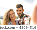 Close-up view of attractive couple taking a selfie 48094516