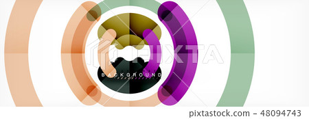 Round linear circle shapes background Round linear circle shapes background 48094743