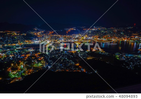 從Inasa山世界新的三個主要夜視圖的夜視圖 48094893