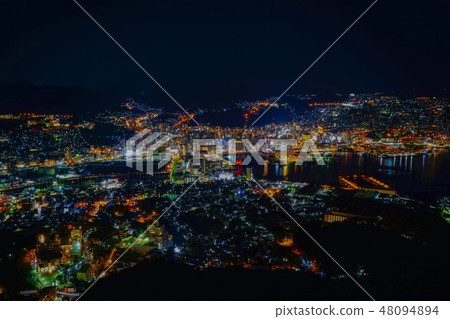 Night view from Inasa mountain world New Three major night view 48094894