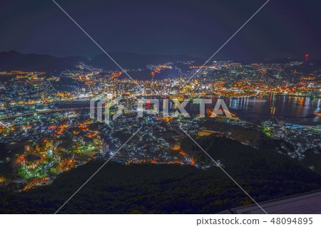 Night view from Inasa mountain world New Three major night view 48094895