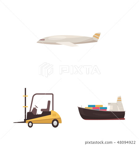 Isolated object of goods and cargo symbol. Collection of goods and warehouse stock vector Isolated object of goods and cargo symbol. Collection of goods and warehouse stock vector 48094922