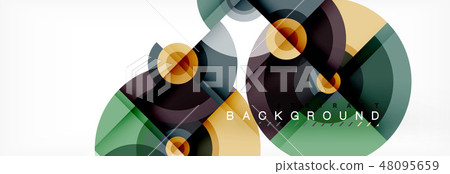 Circle geometric composition abstract background design, cover, template, brochure, flyer. 48095659