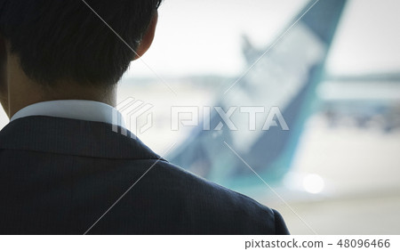 A businessman at a business trip abroad 48096466