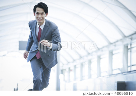 Running businessman Running businessman 48096810