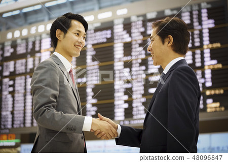 A businessman who will welcome people at the airport A businessman who will welcome people at the airport 48096847