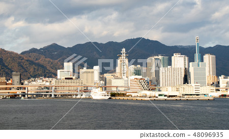 Kobe city seen from Kobe port 48096935