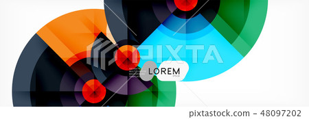 Geometric circle abstract background, creative geometric wallpaper. 48097202