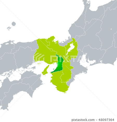 Osaka Prefecture Map and the Kansai Region - Stock Illustration ...