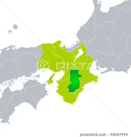 Nara Prefecture Map and Kinki Region Nara Prefecture Map and Kinki Region 48097454