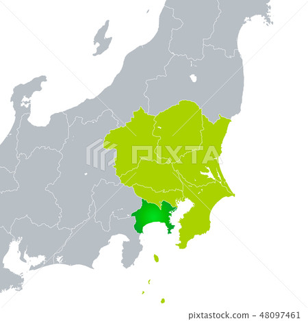 神奈川縣地圖和關東地區 48097461