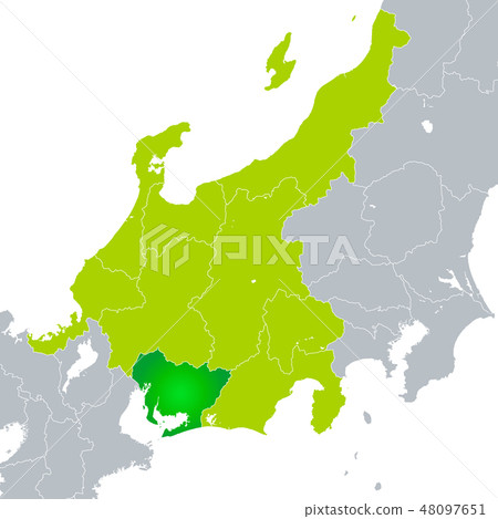 愛知縣地圖和中部地區 愛知縣地圖和中部地區 48097651