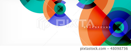 Geometric circle abstract background, creative geometric wallpaper. 48098736