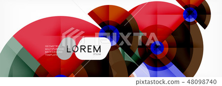 Geometric circle abstract background, creative geometric wallpaper. 48098740