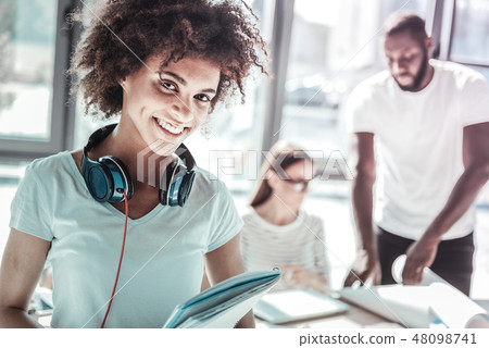 Portrait of pretty woman that being ready to work 48098741