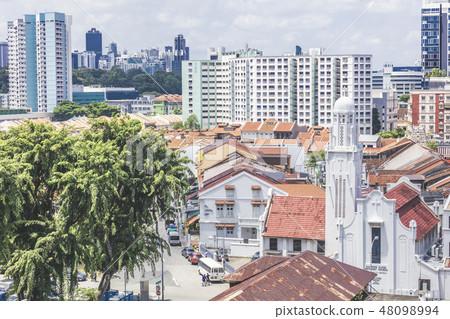 Little India Kampong Kapor Church Singapore aerial Little India Kampong Kapor Church Singapore aerial 48098994
