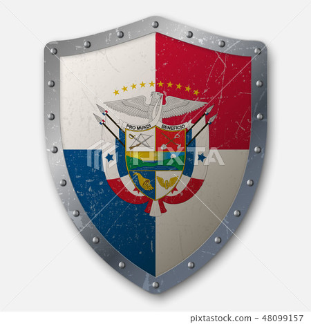 Old Shield with Flag Old Shield with Flag 48099157