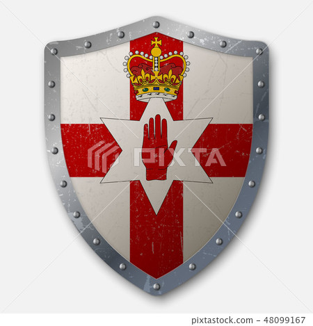 Old Shield with Flag Old Shield with Flag 48099167