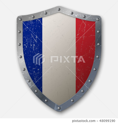 Old Shield with Flag 48099190