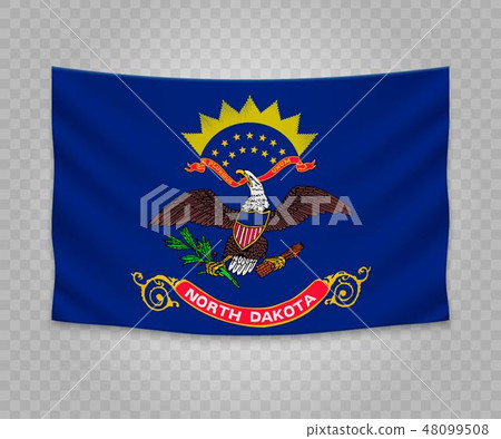 Realistic hanging flag 48099508