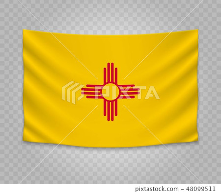 Realistic hanging flag Realistic hanging flag 48099511