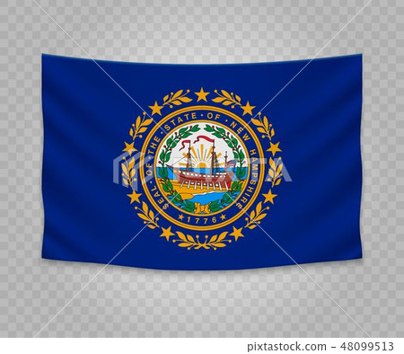 Realistic hanging flag 48099513
