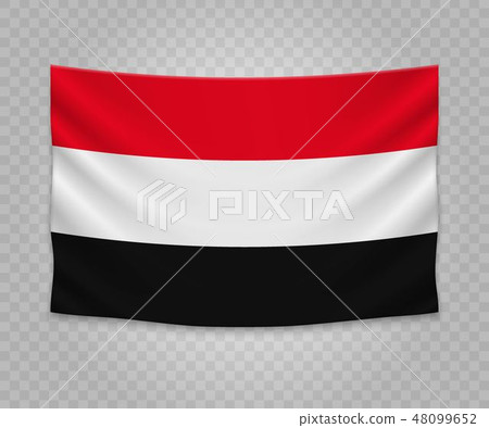 Realistic hanging flag 48099652
