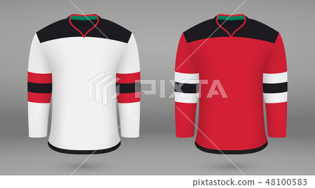 Shirt template forice hockey jersey 48100583