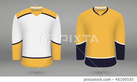 Shirt template forice hockey jersey 48100585