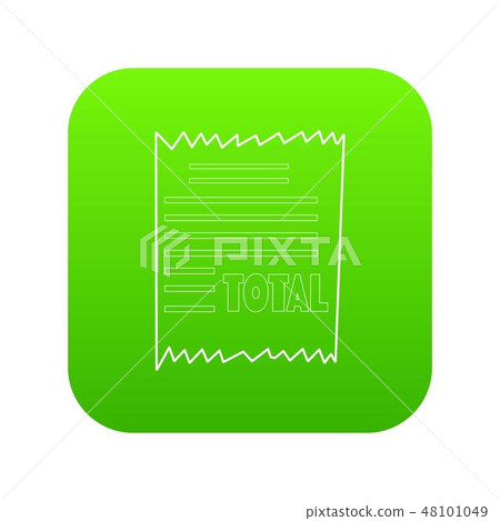 Receipt icon green vector 48101049