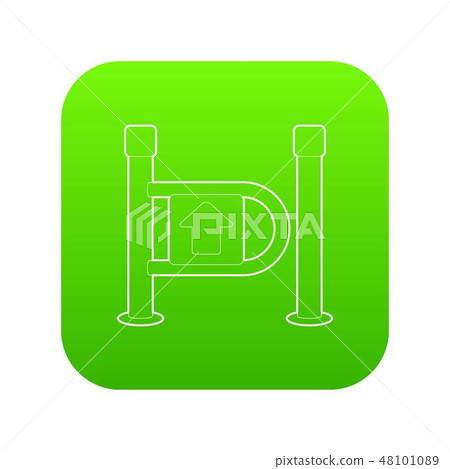 Fencing system icon green vector Fencing system icon green vector 48101089