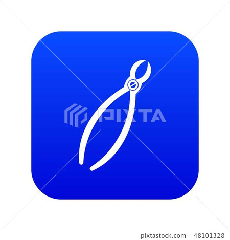 Tooth extraction instrument icon digital blue - Stock Illustration ...