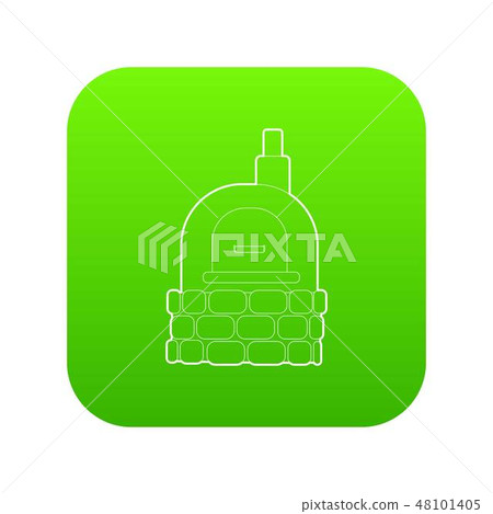 Oven icon green vector 48101405