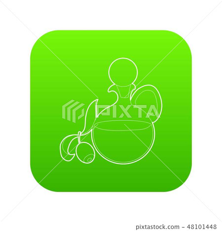 Olive oil icon green vector 48101448