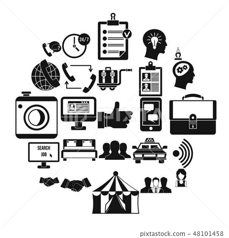 Business coherence icons set, simple style 48101458