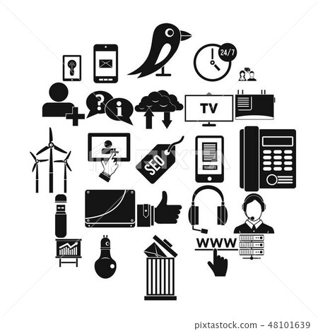 Negotiation icons set, simple style-插圖素材 [48101639] - PIXTA圖庫