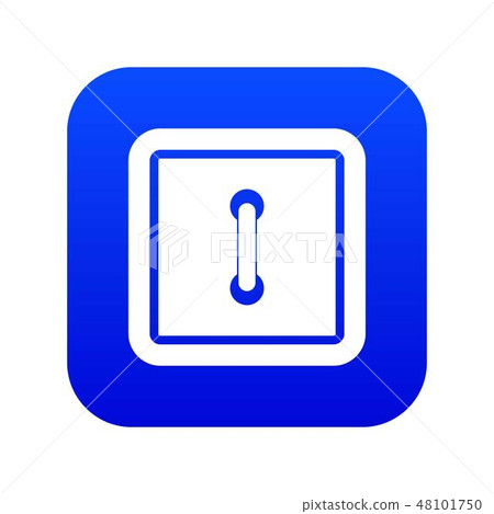 Sewn square button icon digital blue - Stock Illustration [48101750 ...