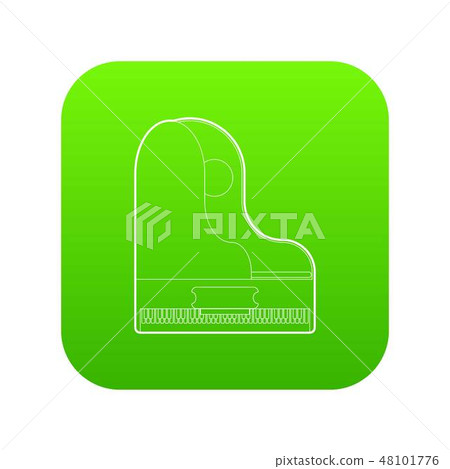 Grand piano icon green vector Grand piano icon green vector 48101776