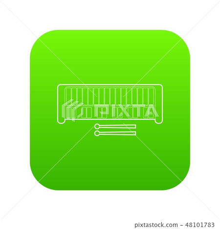 Xylophone icon green vector 48101783