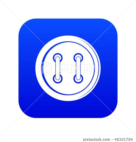 Sewing button icon digital blue Sewing button icon digital blue 48101784