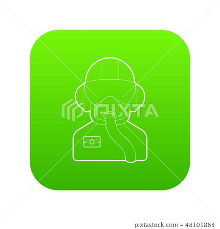 Pilot icon green vector 48101863