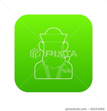 Sailor icon green vector 48101868